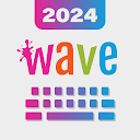 Wave Keyboard Background - Animations, Emojis, GIF