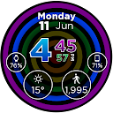 Hypnotic Rainbow Watch Face