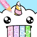 Kawaii Coloring Book Glitter